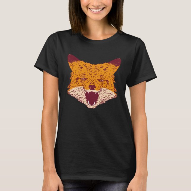 Camiseta Cute  Fox Howling Artwork (Frente)
