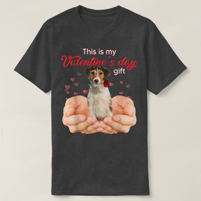 Camiseta Cute Fox Terrier This Is My Valentine's Day Pajama (Frente do Design)
