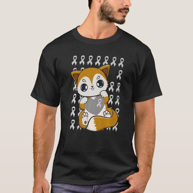 Camiseta Cute Fox With Ribbon For Dyslexia Awareness   (Frente)