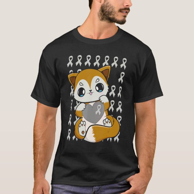 Camiseta Cute Fox With Ribbon For Dyslexia Awareness (Frente)