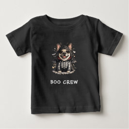 Camiseta Cute French Bulldog Halloween Esqueleto Boo Crew