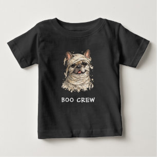 Camiseta Cute French Bulldog Halloween Múmia Boo Crew