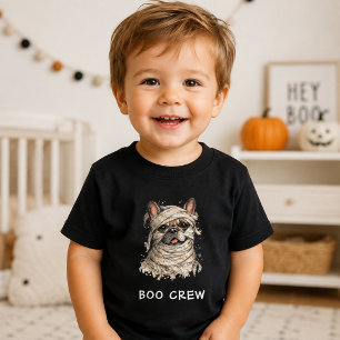Camiseta Cute French Bulldog Halloween Múmia Boo Crew