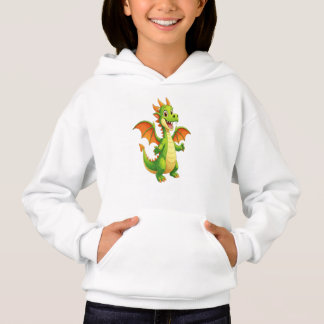 Camiseta Cute Friendly Green Dragon Cartoon Illustration