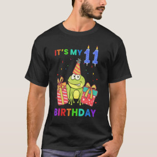 Camiseta Cute Frog 11th Birthday Frogs Animal Graphic