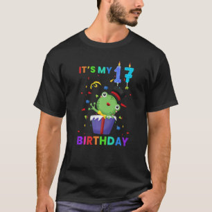Camiseta Cute Frog 17th Birthday Frogs Animal Graphic