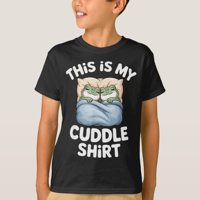 Camiseta Cute Frog Cozy This Is My Cuddle  (Frente)