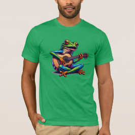Camiseta Cute Frog Playing a Guitar