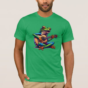 Camiseta Cute Frog Playing a Guitar