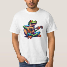 Camiseta Cute Frog Playing a Guitar