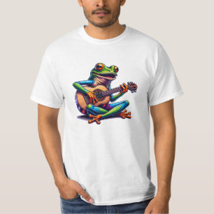 Camiseta Cute Frog Playing a Guitar