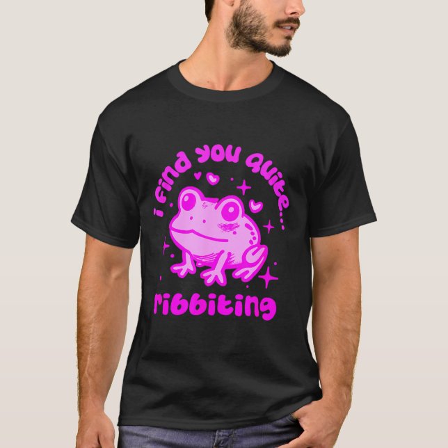 Camiseta Cute Frog Pun Ribbiting Frog Lovers Quote Design  (Frente)