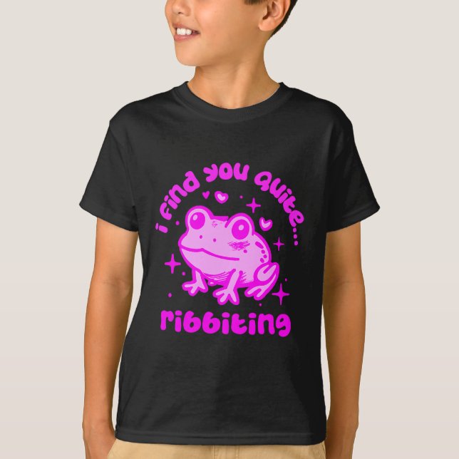 Camiseta Cute Frog Pun Ribbiting Frog Lovers Quote Design P (Frente)