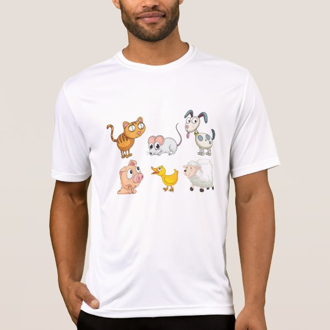 Camiseta Cute Fun Farm Animals (Frente)