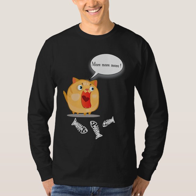 Camiseta Cute fun & silly fat cat (Frente)