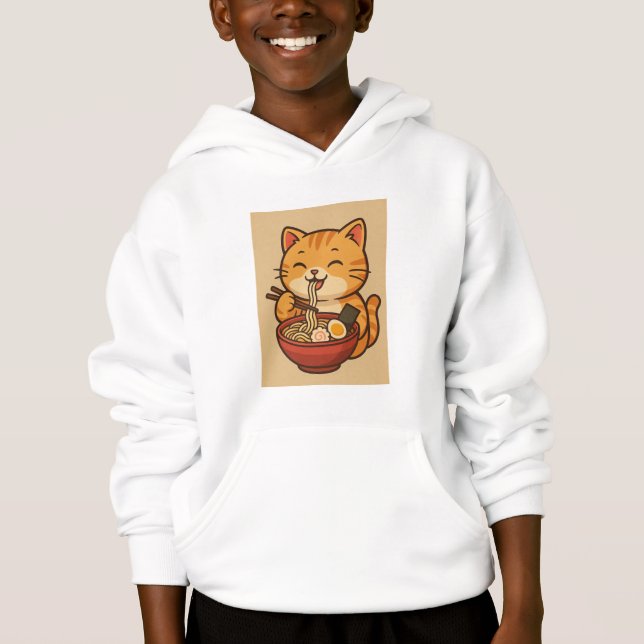Camiseta Cute Funny Cat Ramen | Graphic Tee (Frente)