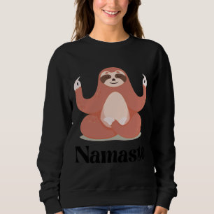 Camiseta Cute Funny Cheesy Sloth Yoga Namaste Clipe Art Des