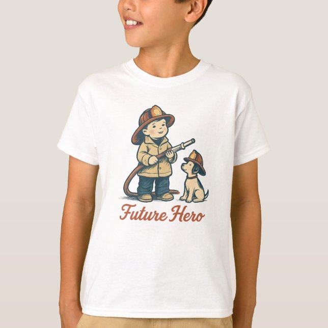 Camiseta Cute Future Firefighter Shirt (Frente)
