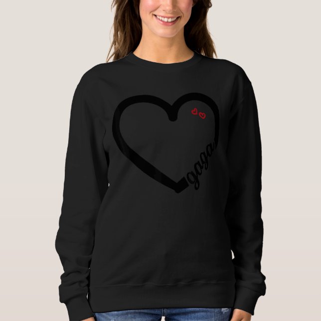 Camiseta Cute Gaga With Heart Girl Women Mom Mother 1 (Frente)