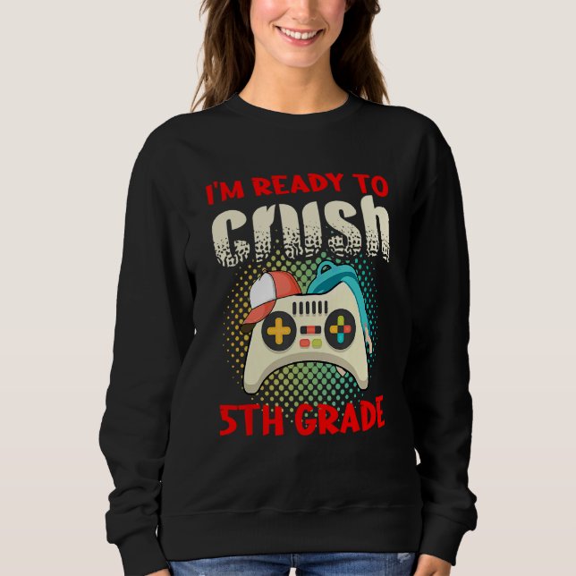 Camiseta Cute Gamer Controller School I m Ready To Crush 5t (Frente)