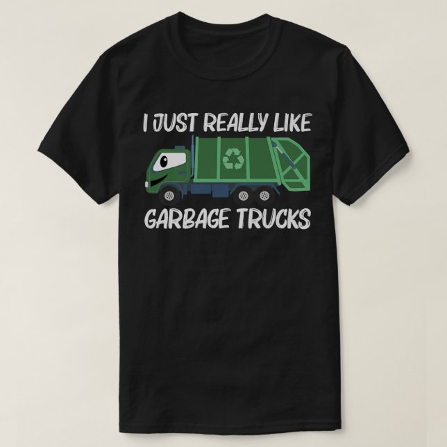 Camiseta Cute Garbage Truck Design For Men Women Trash Truc (Frente do Design)