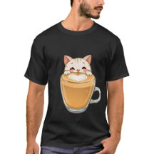 Cute Gato Branco Latte Arte Café Coração ✨🐾☕