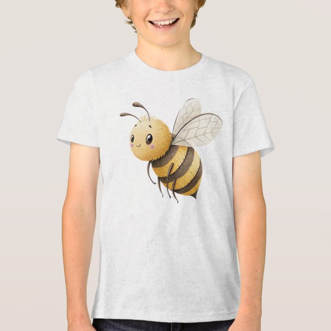 Camiseta Cute Gentle Bumblebee Illustration (Frente)
