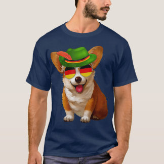 Camiseta Cute German Lederhosen Corgi Dog Beer Drinkers Okt