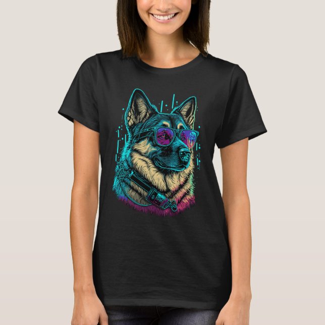 Camiseta Cute German Shepherd Mom Dog German Shepherd Dad (Frente)