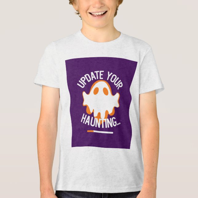Camiseta Cute Ghost 'Update Your Haunting' (Frente)