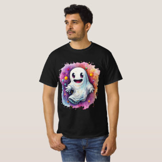 Camiseta Cute Ghost with Colorful Splash Art