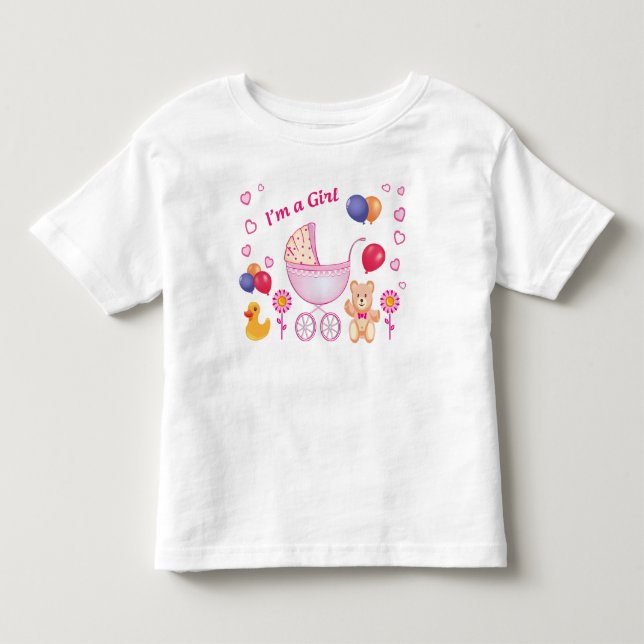 Camiseta Cute gift Colorful Toddler Girl Shirt (Frente)