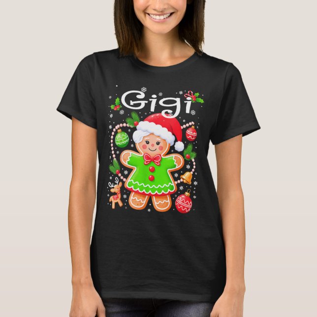 Camiseta Cute Gigi Gingerbread Family Matching Christmas Co (Frente)