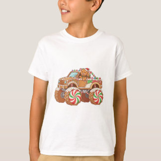 Camiseta Cute Gingerbread Candy Monster Truck – Festive Hol