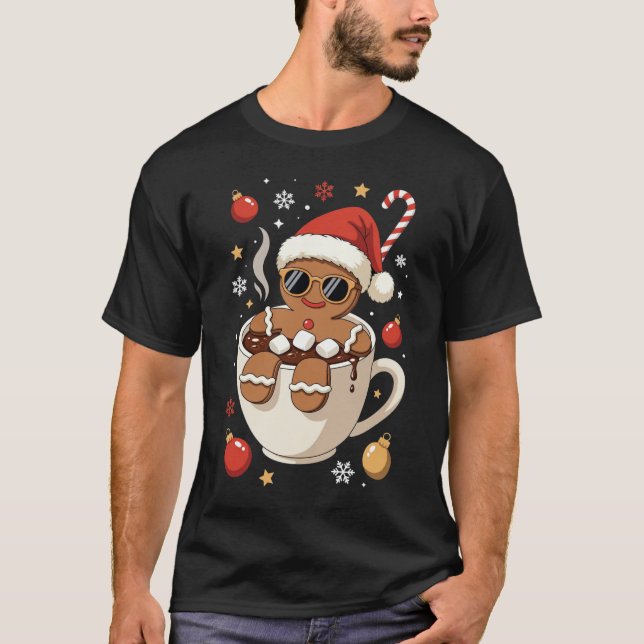 Camiseta Cute Gingerbread Christmas Holiday (Frente)
