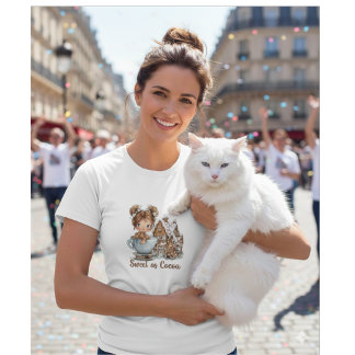 Camiseta Cute Gingerbread Girl in Teacup Christmas