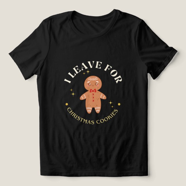 Camiseta Cute Gingerbread Man Christmas Cookies for foodies (Design frontal)