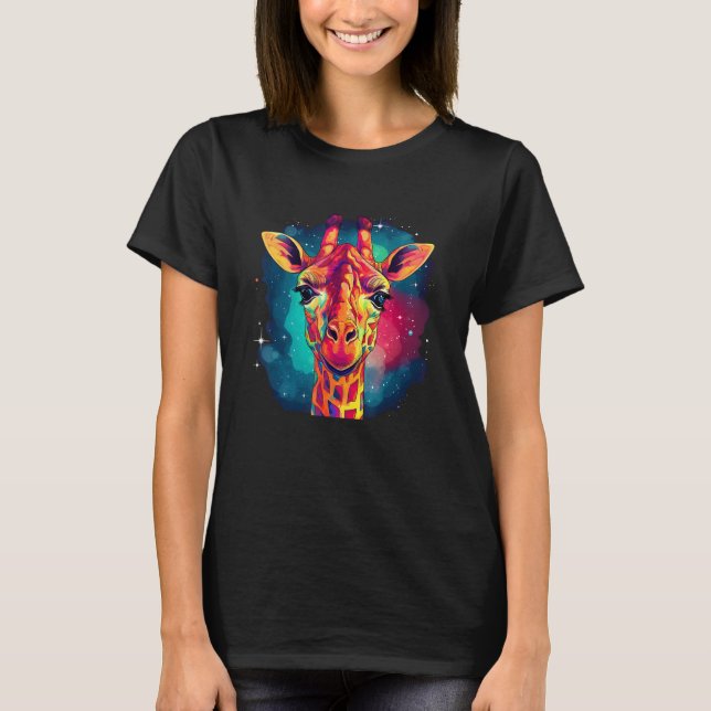 Camiseta Cute Giraffe Men Women Kids (Frente)