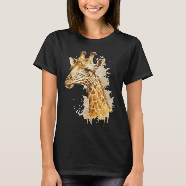 Camiseta Cute Giraffe Men Women Kids  1 (Frente)