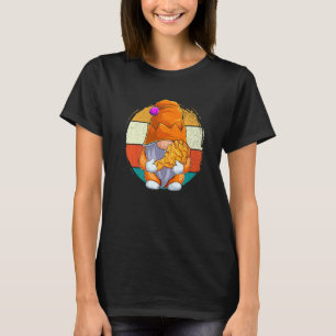Camiseta Cute Gnome Amor Frango Frito Fast Food Vintage Re