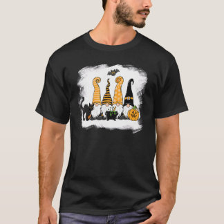 Camiseta Cute Gnome de Halloween Assustador Truque ou Trata