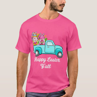 Camiseta Cute Gnomes With Bunny Ears Egg Hunting Truck East