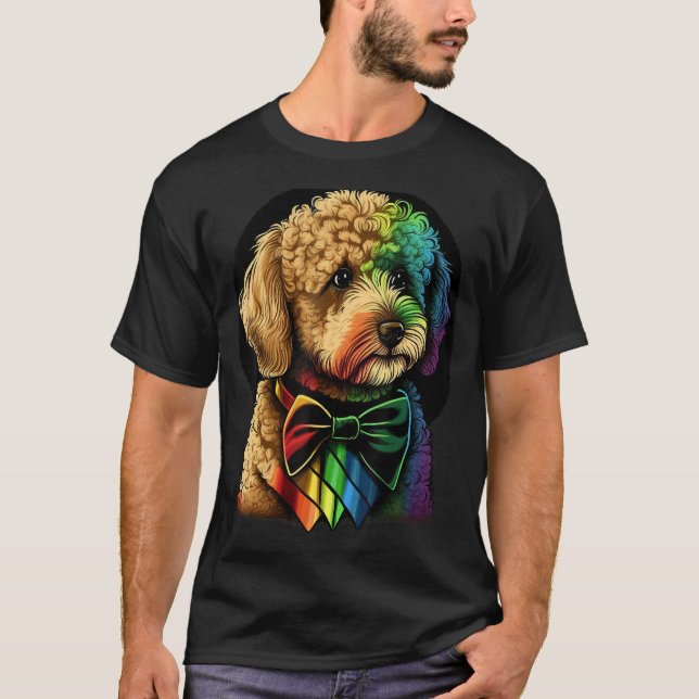 Camiseta Cute Golden Doodle Dog on Goldendoodle (Frente)