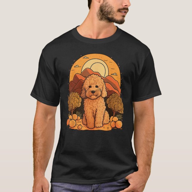 Camiseta Cute Goldendoodle Dog on Golden Doodle (Frente)