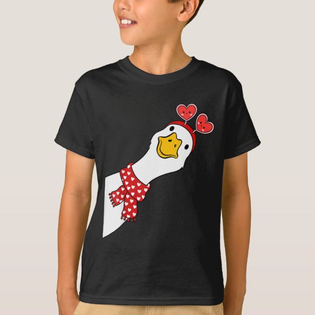 Camiseta Cute Goose Xoxo Be Mine Happy Valentine's Day Wome (Frente)