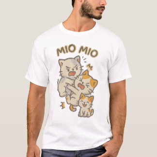 Camiseta Cute Graffiti Cats – Kawaii Street Art 'Mio Mio"