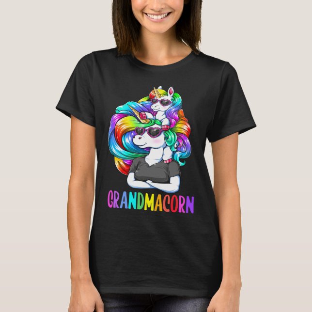 Camiseta Cute Grandmacorn Unicorn Costume Grandma Mom Mothe (Frente)