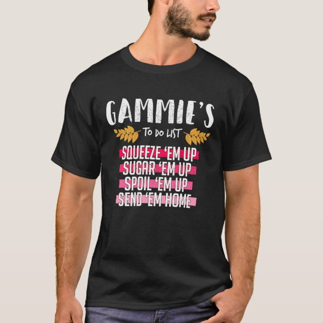 Camiseta Cute Grandmothers Gammie To Do List (Frente)