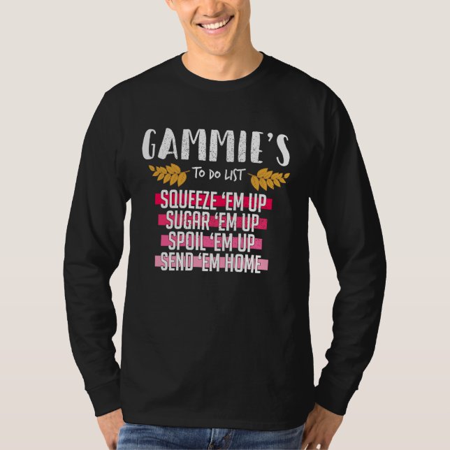 Camiseta Cute Grandmothers Gammie To Do List (Frente)