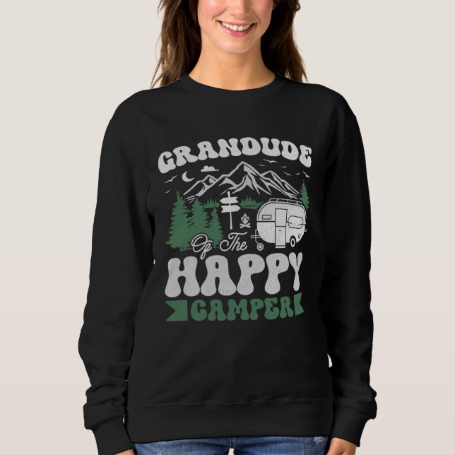 Camiseta Cute Grandude Of The Happy Camper Camping Trip (Frente)